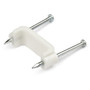 StarTechcom 100 Pack Cable Clips with Nails - Two Steel Nails - Reusable Nail-in Clamps - Cord Mounting ClipsFastenersTacks White - CBMDNMCC2