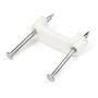 StarTechcom 100 Pack Cable Clips with Nails - Two Steel Nails - Reusable Nail-in Clamps - Cord Mounting ClipsFastenersTacks White - CBMDNMCC2