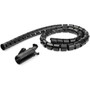 StarTechcom Cable-Management Sleeve - Black - 1 Pack - Polyethylene CMSCOILED4