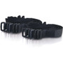 C2G 11 Inch Hook and Loop Cable Management Strap - Black - 12 Pack (29854)
