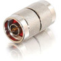 C2G Wi-Fi Adapter Coupler - 1 x N-Type Male Antenna - 1 x N-Type Male Antenna - Nickel Connector - Silver (Fleet Network)