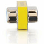 C2G DB-9 Mini Gender Changer - 1 Pack - 1 x 9-pin DB-9 Serial Female - 1 x 9-pin DB-9 Serial Female - Silver, Yellow (02781)