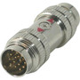 C2G RapidRun Runner UXGA DIN Coupler MM - 1 x Proprietary Connector Male - 1 x Proprietary Connector Male - Chrome 42058