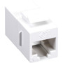 Black Box Cat.5e Unshielded Straight-Pin Keystone Coupler - White, 10-Pack - 10 Pack - 1 x RJ-45 Female Network - 1 x RJ-45 Female - - (Fleet Network)