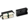 Black Box CAT5e Hard-Wire Coupler - Shielded - 1 x 110 Network - 1 x 110-punchdown Network (Fleet Network)