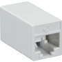 Black Box CAT5e Unshielded Straight-Pin Coupler - White - 1 x RJ-45 Female Network - 1 x RJ-45 Female Network - White - TAA Compliant (FM506-R2)