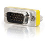 C2G HD15 VGA M/F Mini Port Saver Adapter - 1 x HD-15 Male - 1 x DB-15 Female - Silver, Yellow (19942)