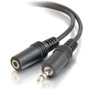 C2G Stereo Audio Extension Cable - Mini-phone Male Stereo - Mini-phone Female Stereo - 0.46m - Black (Fleet Network)