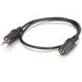 C2G Stereo Audio Extension Cable - Mini-phone Male Stereo - Mini-phone Female Stereo - 0.46m - Black (40405)