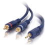 C2G Velocity 3.5mm Stereo to RCA Stereo Audio Y-cable - Mini-phone Male - RCA Male - 1.83m - Blue (Fleet Network)