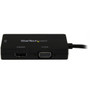 StarTechcom Mini DisplayPort Adapter - 3-in-1 - 1080p - Monitor Adapter - Mini DP to HDMI  VGA  DVI Adapter Hub - Connect a Mini PC MDP2VGDVHD