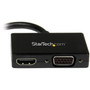 StarTechcom Travel AV Adapter 2-in-1 Mini DisplayPort to HDMI or VGA Converter - Connect a Mini DisplayPort-equipped PC or Mac to - MDP2HDVGA
