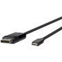 Belkin USB-C to DisplayPort Cable - 5.9 ft DisplayPort/USB A/V Cable for Monitor, Notebook, Projector, HDTV, Smartphone, Tablet, - 1 x (B2B103-06-BLK)