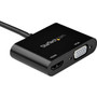 StarTech.com Mini DisplayPort to HDMI VGA Adapter - mDP 1.2 HBR2 to HDMI 2.0 4K 60Hz or VGA Video Monitor Converter - TB2 Compatible - (MDP2VGAHD20)