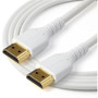 StarTechcom Premium High Speed HDMI Cable with Ethernet - 2m  6ft White Rugged HDMI Cord - 4k 60Hz HDMI Cable - Aramid Fiber - HDMI RHDMM2MPW