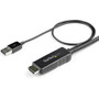 StarTechcom 2m 6ft HDMI to DisplayPort Cable 4K 30Hz - Active HDMI 14 to DP 12 Adapter Cable with Audio - USB Powered Video - 14 HD2DPMM2M