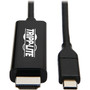 Tripp Lite U444-006-H4K6BE USB-C to HDMI Adapter MM Black 6 ft - 6 ft HDMIThunderbolt 3 AV Cable for Smartphone Projector - 1 U444-006-H4K6BE