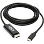 Tripp Lite U444-006-H4K6BE USB-C to HDMI Adapter MM Black 6 ft - 6 ft HDMIThunderbolt 3 AV Cable for Smartphone Projector - 1 U444-006-H4K6BE