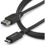 StarTech.com 3 ft 1m USB to USB C Cable - USB 3.1 10Gpbs - USB-IF Certified - USB A to USB C Cable - USB 3.1 Type C Cable - Provide - (USB31AC1M)