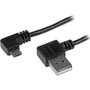 StarTechcom 1m 3 ft Micro-USB Cable with Right-Angled Connectors - MM - USB A to Micro B Cable - Charge and sync your Micro-USB from USB2AUB2RA1M