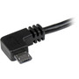 StarTechcom 1m 3 ft Micro-USB Cable with Right-Angled Connectors - MM - USB A to Micro B Cable - Charge and sync your Micro-USB from USB2AUB2RA1M