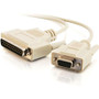 C2G Null Modem Cable - DB-25 Male - DB-9 Female - 1.83m - Beige (Fleet Network)