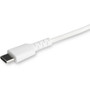 StarTech.com 3 foot/1m Durable White USB-C to Lightning Cable, Rugged Heavy Duty Charging/Sync Cable for Apple iPhone/iPad MFi - fiber (RUSBCLTMM1MW)