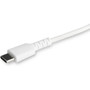 StarTechcom 6 foot2m Durable White USB-C to Lightning Cable Rugged Heavy Duty ChargingSync Cable for Apple iPhoneiPad MFi - fiber RUSBCLTMM2MW