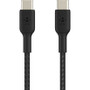 Belkin BOOST&uarr;CHARGE Braided USB-C to USB-C Cable - 3.3 ft USB-C Data Transfer Cable - First End: 1 x Type C Male USB - Second 1 x (CAB004BT1MBK)