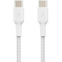 Belkin BOOST&uarr;CHARGE Braided USB-C to USB-C Cable - 3.3 ft USB-C Data Transfer Cable - First End: 1 x Type C Male USB - Second 1 x (CAB004BT1MWH)