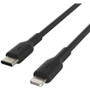 Belkin Lightning/USB-C Data Transfer Cable - 3.3 ft Lightning/USB-C Data Transfer Cable - Lightning Proprietary Connector - Type C USB (CAA003BT1MBK)