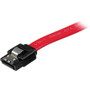 StarTech.com 18in Latching SATA Cable - Male SATA - Male SATA - 18 - Red (LSATA18)