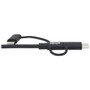 Tripp Lite USB-A to Lightning USB Micro-B and USB-C SyncCharge Cable Black 6 ft - 6 ft LightningMicro-USBUSBUSB-C Data Cable - M101-006-LMC-BK