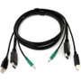 Black Box HDMI KVM Cable - USB A-B, 3.5mm Audio, 6-ft. (1.8-m) - 6 ft KVM Cable for Audio/Video Device - First End: 1 x HDMI Male End: (Fleet Network)