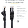 StarTech.com 6in CAT6 Ethernet Cable - Black Snagless Gigabit - 100W PoE UTP 650MHz Category 6 Patch Cord UL Certified Wiring/TIA - & (N6PATCH6INBK)