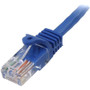 StarTech.com 1 ft Blue Cat5e Snagless RJ45 UTP Patch Cable - 1ft Patch Cord - Make Fast Ethernet network connections using this high - (RJ45PATCH1)