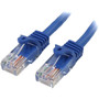 StarTechcom 3 ft Blue Snagless Cat5e UTP Patch Cable - Make Fast Ethernet network connections using this high quality Cat5e Cable - RJ45PATCH3