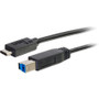 C2G 6ft USB 3.0 USB-C to USB-B Cable M/M - Black - 6 ft USB-C/USB-B Network Cable for Printer, Hub, Hard Drive, Computer, Tablet - C - (28866)