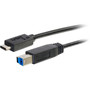 C2G 6ft USB 30 USB-C to USB-B Cable MM - Black - 6 ft USB-CUSB-B Network Cable for Printer Hub Hard Drive Computer Tablet - C - 28866