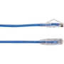 Black Box Slim-Net Cat6a UTP Patch Network Cable - 20 ft Category 6a Network Cable for Patch Panel Wallplate Network Device - First C6APC28-BL-20