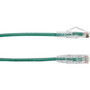 Black Box Slim-Net Cat6a UTP Patch Network Cable - 20 ft Category 6a Network Cable for Patch Panel Wallplate Network Device - First C6APC28-GN-20