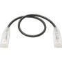 Tripp Lite Cat6 UTP Patch Cable (RJ45) - M/M, Gigabit, Snagless, Molded, Slim, Black, 1 ft. - 1 ft Category 6 Network Cable for Modem, (N201-S01-BK)