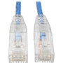 Tripp Lite Cat6 UTP Patch Cable (RJ45) - M/M, Gigabit, Snagless, Molded, Slim, Blue, 15 ft. - 15 ft Category 6 Network Cable for - 1 x (Fleet Network)