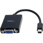 StarTech.com Mini DisplayPort to VGA Adapter - Black - 1080p - Thunderbolt to VGA Monitor Adapter - Mini DP to VGA Converter - Connect (Fleet Network)