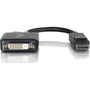 C2G 8in DisplayPort Male to Single Link DVI-D Female Adapter Converter - Black - 8 DisplayPortDVI-D Video Cable for Notebook Video 54321
