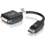 C2G 8in DisplayPort Male to Single Link DVI-D Female Adapter Converter - Black - 8 DisplayPortDVI-D Video Cable for Notebook Video 54321