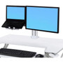 Ergotron WorkFit Desk Mount for LCD Monitor Notebook - White - 24 Screen Support - 1179 kg Load Capacity 97-933-062