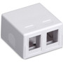 Black Box Value Line Surface-Mount Housing 2-Port White - 2 x Sockets - Surface Mount - White SMH-2