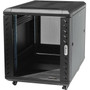 StarTechcom 15U 19 Server Rack Cabinet - 4 Post Adjustable Depth 6-32 Locking Knock Down Enclosure - Mobile wGlass Door  - 15U RK1536BKF