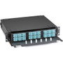 Black Box Rackmount Fiber Enclosure - 2U, 6-Panel - For Patch Panel - 2U Rack Height x 23" (584.20 mm) Rack Width - Black Powder Coat (JPM418A-R5)